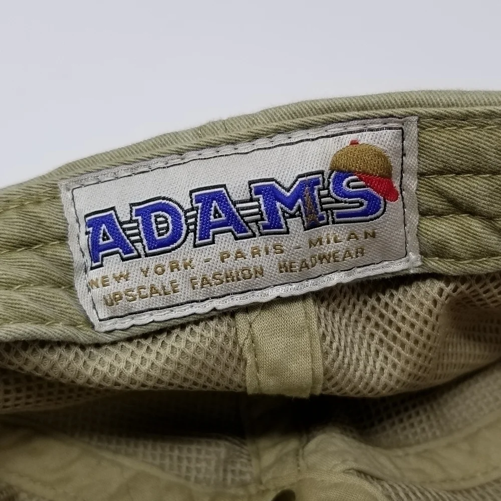 Manta Strap Back Adams Embroidered Plane Baseball Cap Hat Two Tone Olive Green